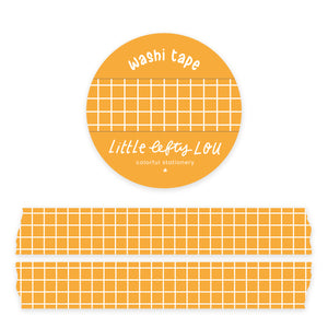 Ochre Yellow Grid Washi Tape - Little Lefty Lou