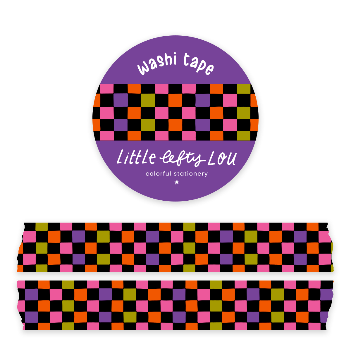 Halloween Checkered Washi Tape