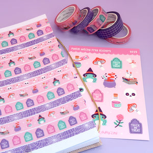 Witchy Frog Pastel Washi Tape - Little Lefty Lou