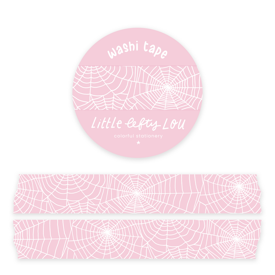 Spiderweb Pink Washi Tape - Little Lefty Lou