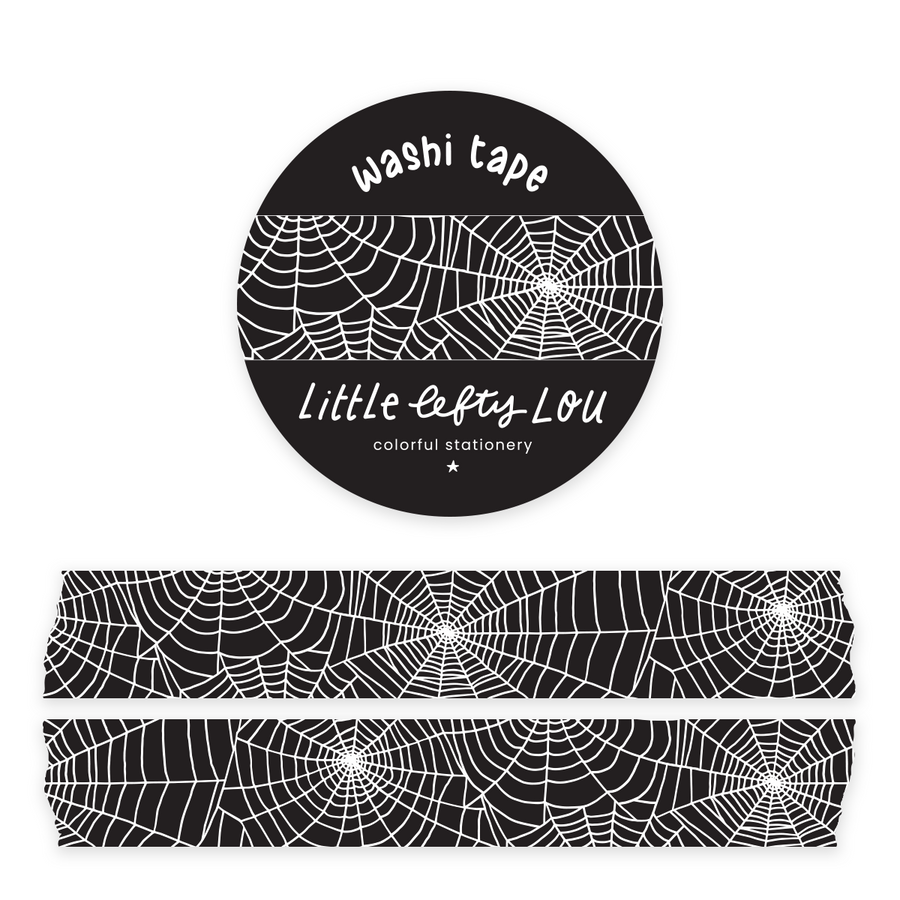 Spiderweb Black Washi Tape - Little Lefty Lou