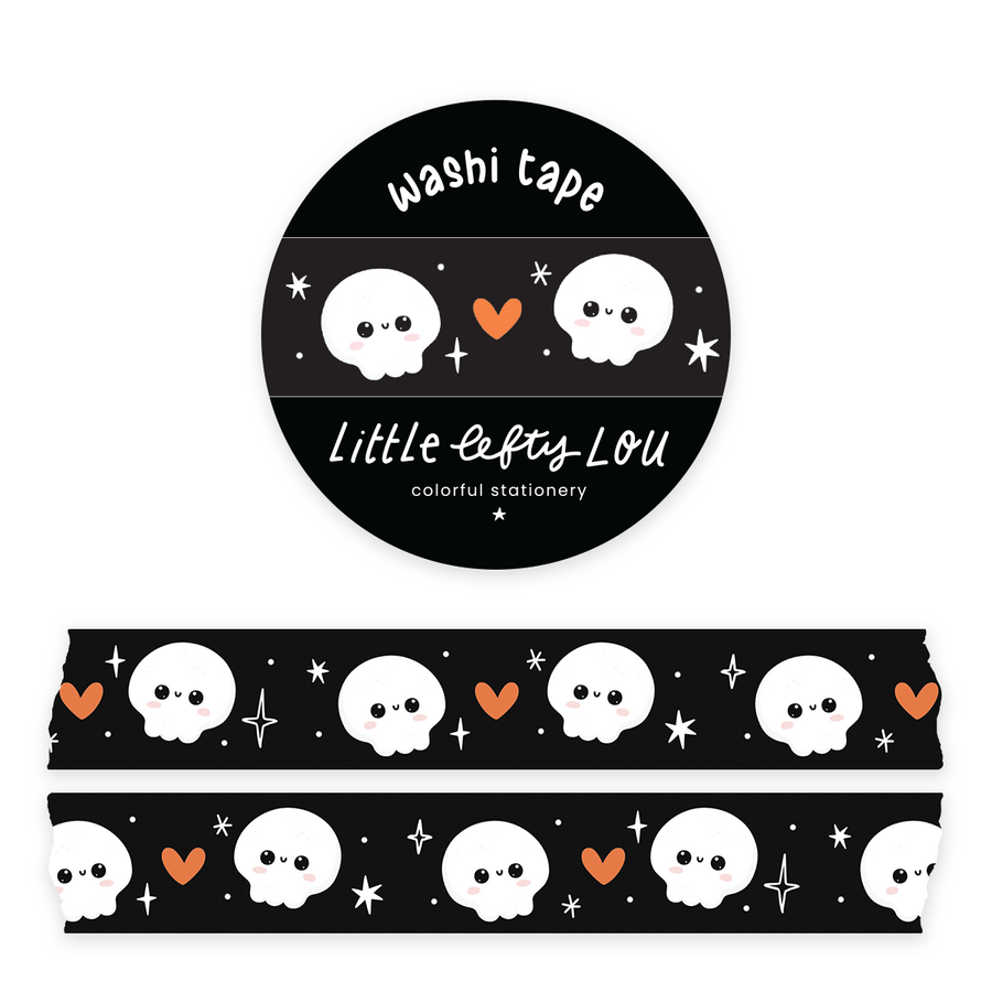 Skulls Black Washi Tape - Little Lefty Lou