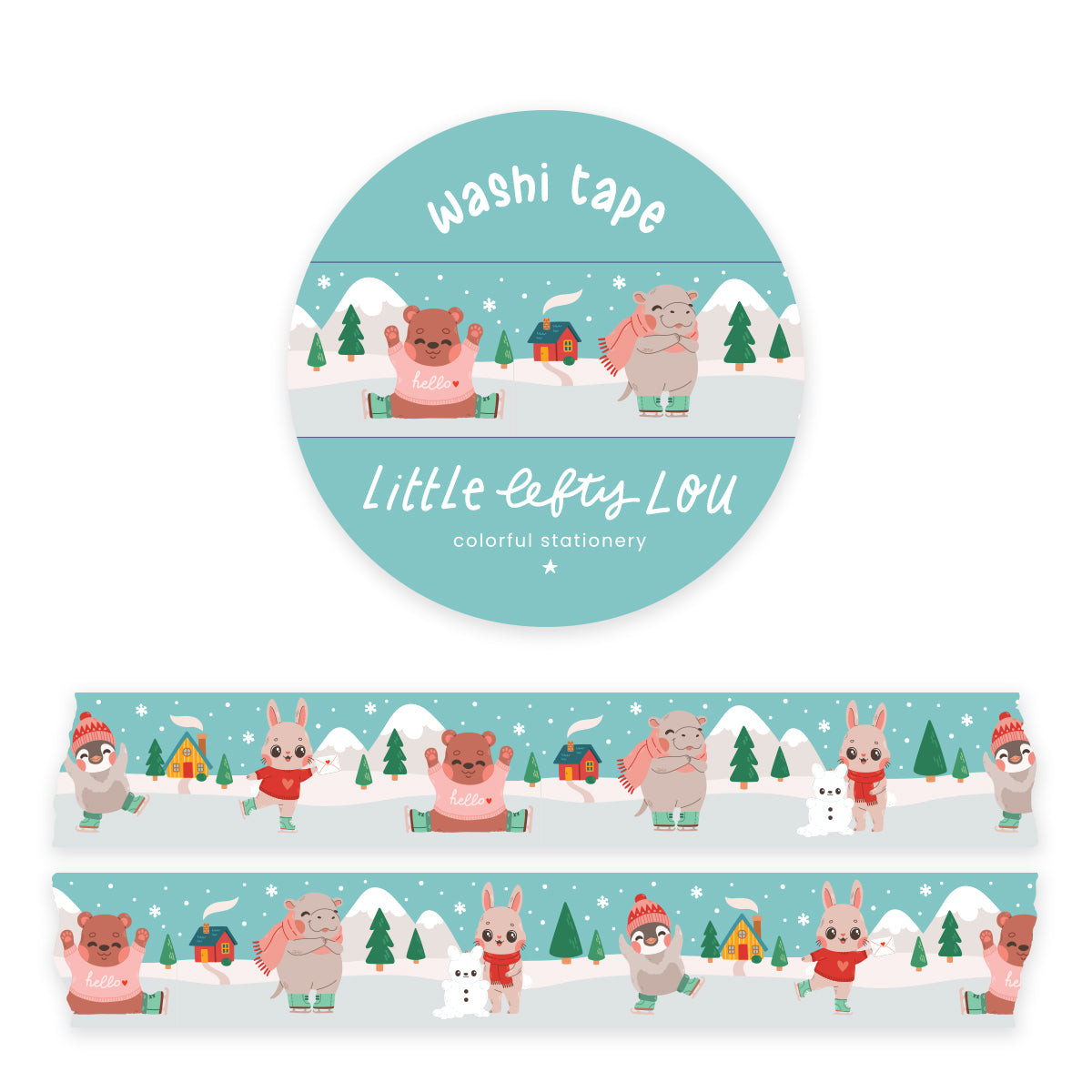 Ice Skating Washi Tape - Little Lefty Lou