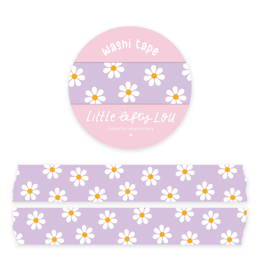 Lilac Daisies Washi Tape - Little Lefty Lou