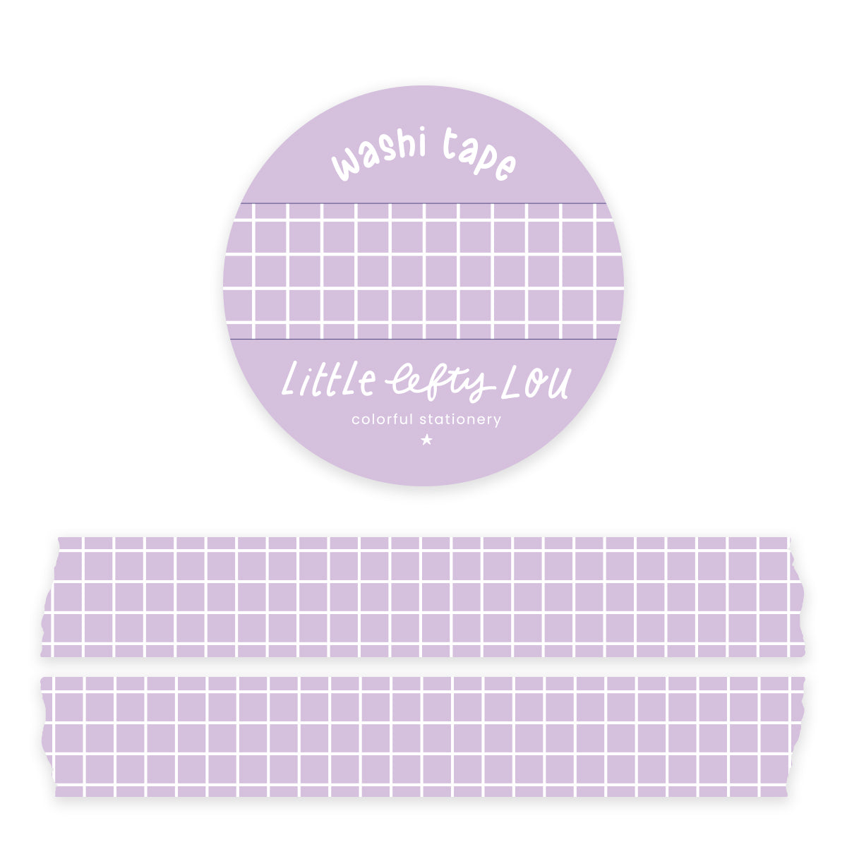 Lilac Grid Washi Tape - Little Lefty Lou