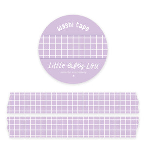 Lilac Grid Washi Tape - Little Lefty Lou