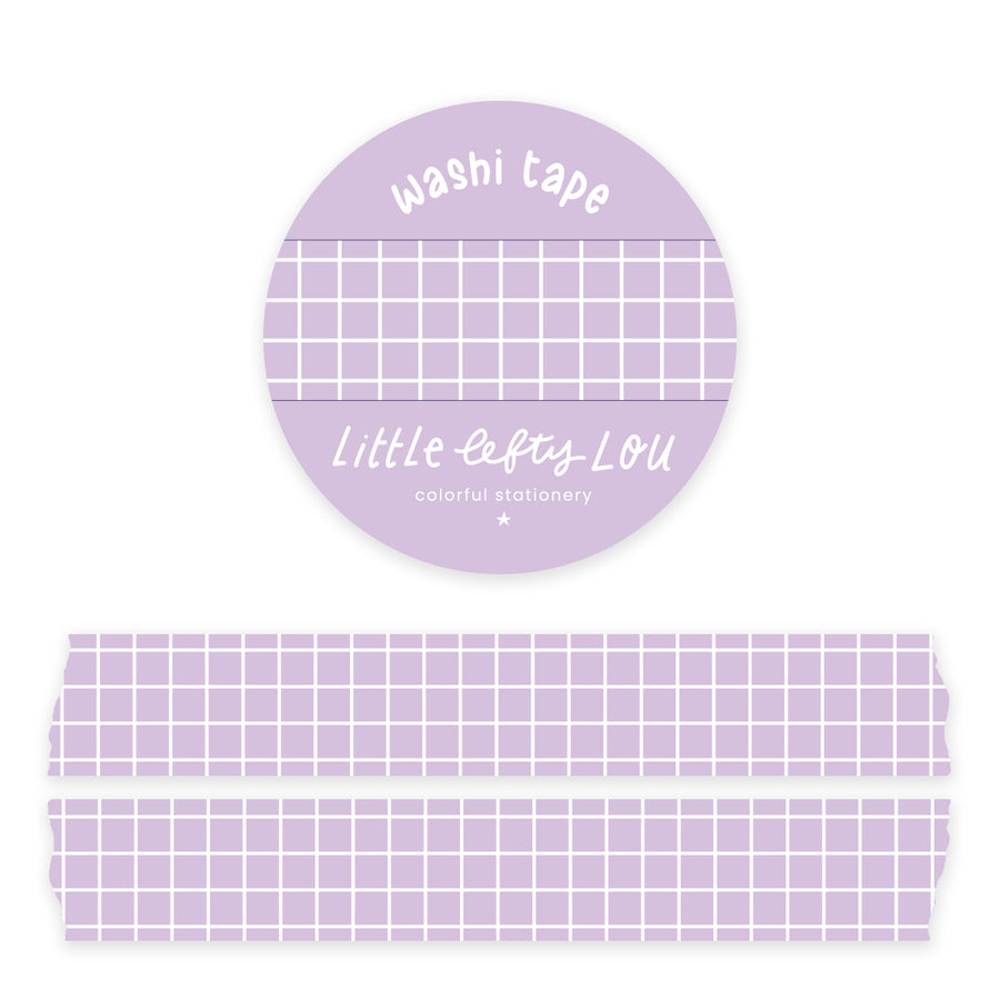 Lilac Grid Washi Tape - Little Lefty Lou