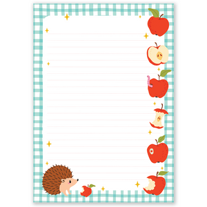 A5 Hedgehog Notepad Double Sided