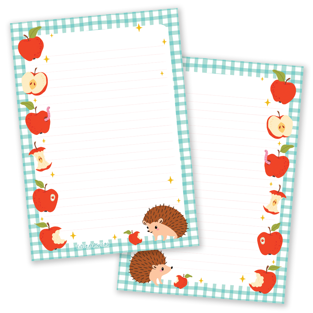 A5 Hedgehog Notepad Double Sided