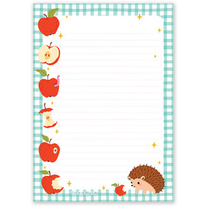 A5 Hedgehog Notepad Double Sided