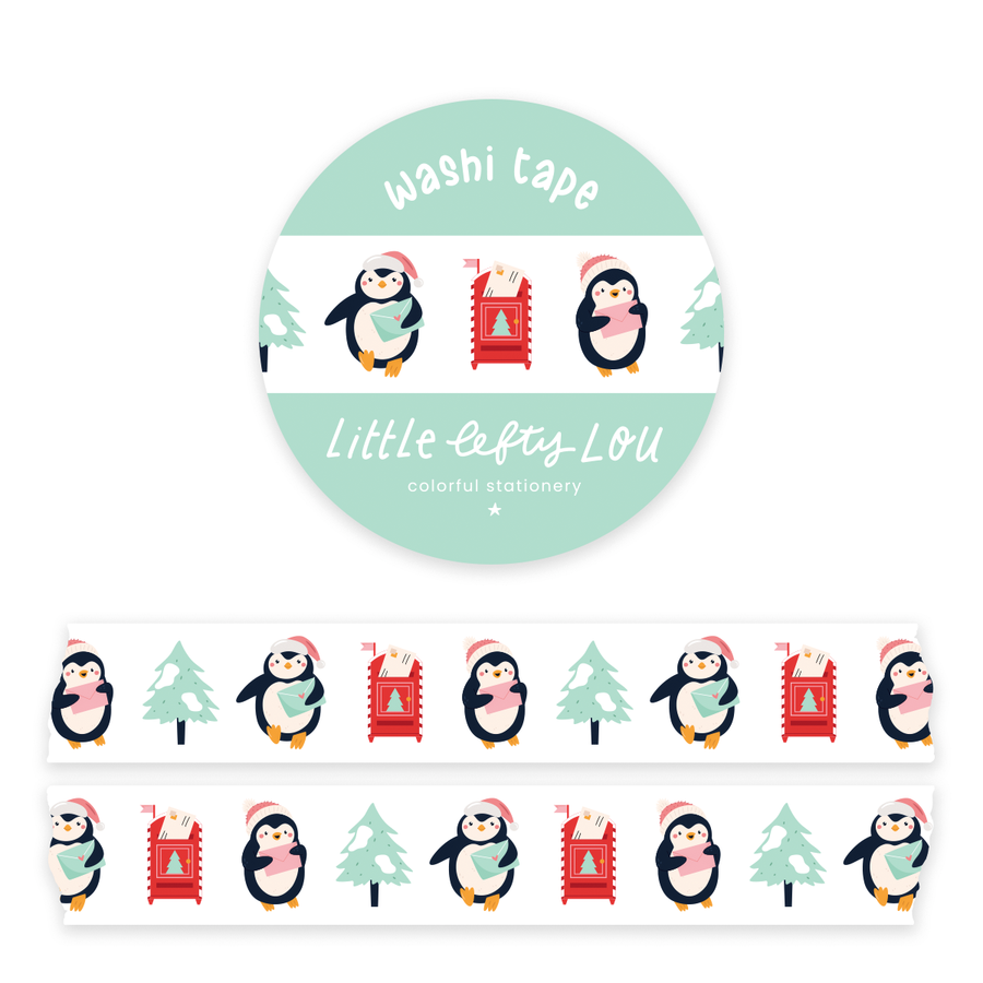 Penguin Christmas Mail Washi Tape