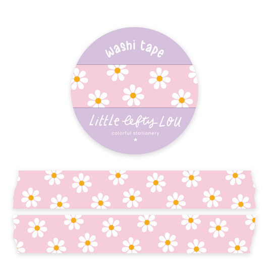 Pink Daisies Washi Tape
