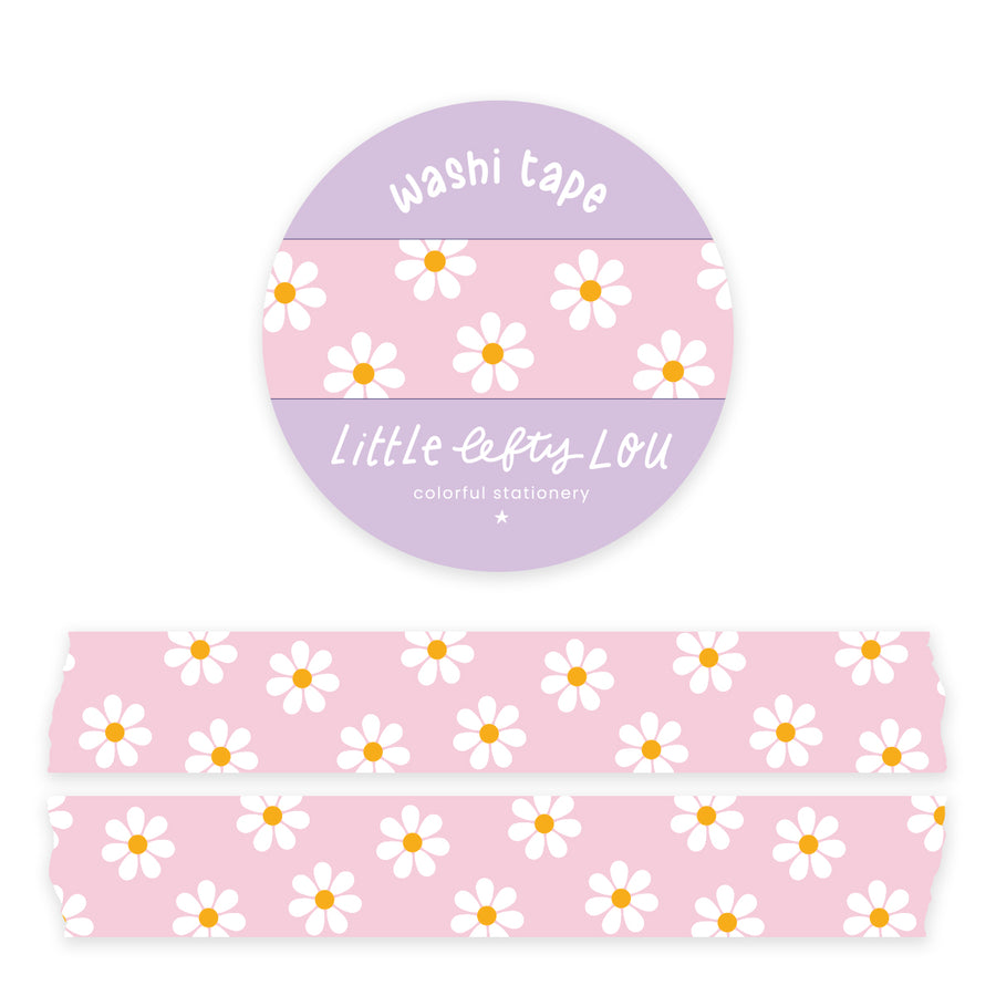 Pink Daisies Washi Tape - Little Lefty Lou