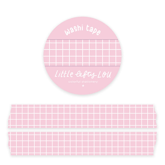 Pink Grid Washi Tape