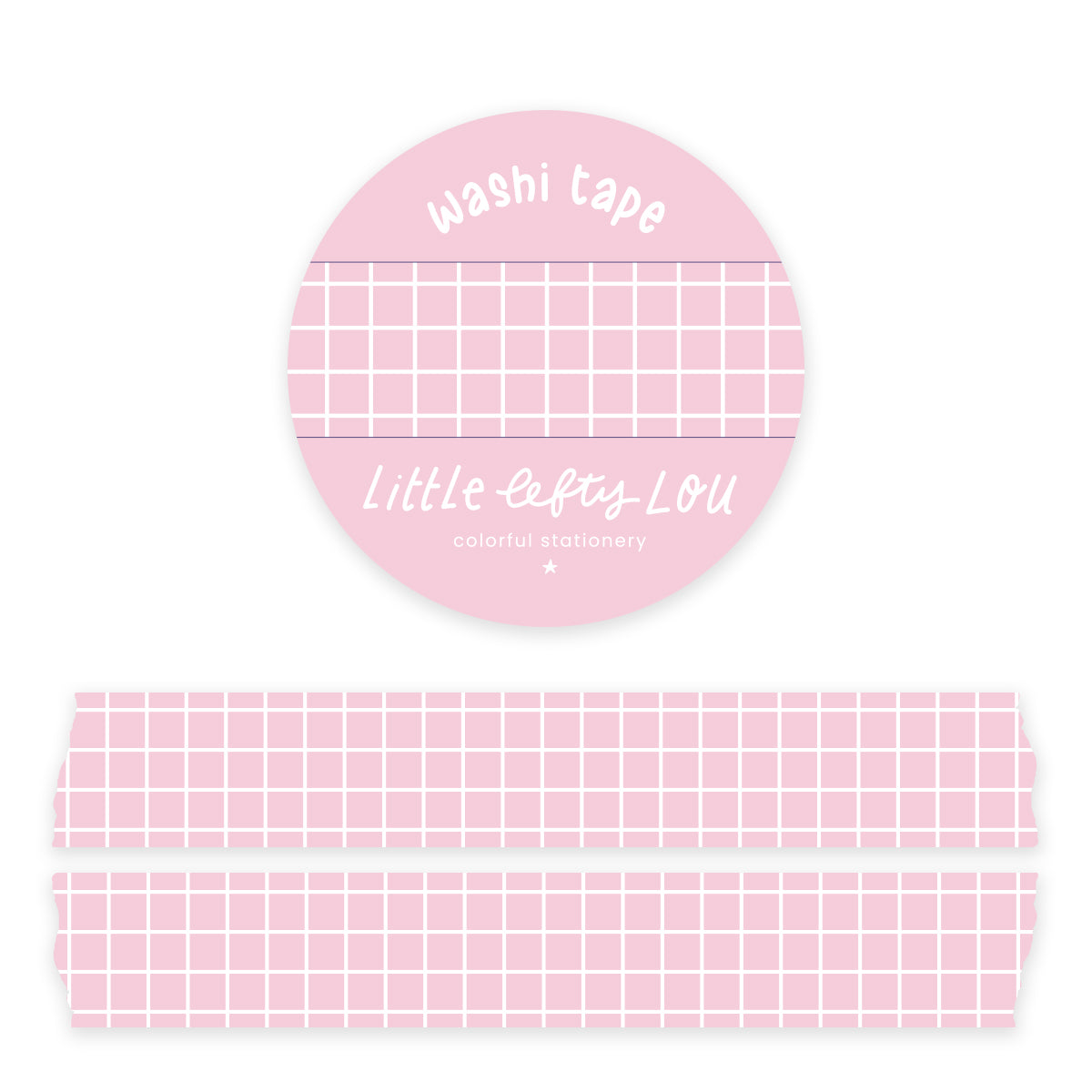 Pink Grid Washi Tape - Little Lefty Lou