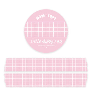 Pink Grid Washi Tape - Little Lefty Lou