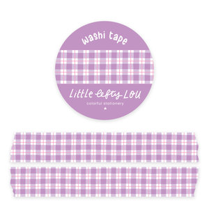 Lilac Gingham Washi Tape