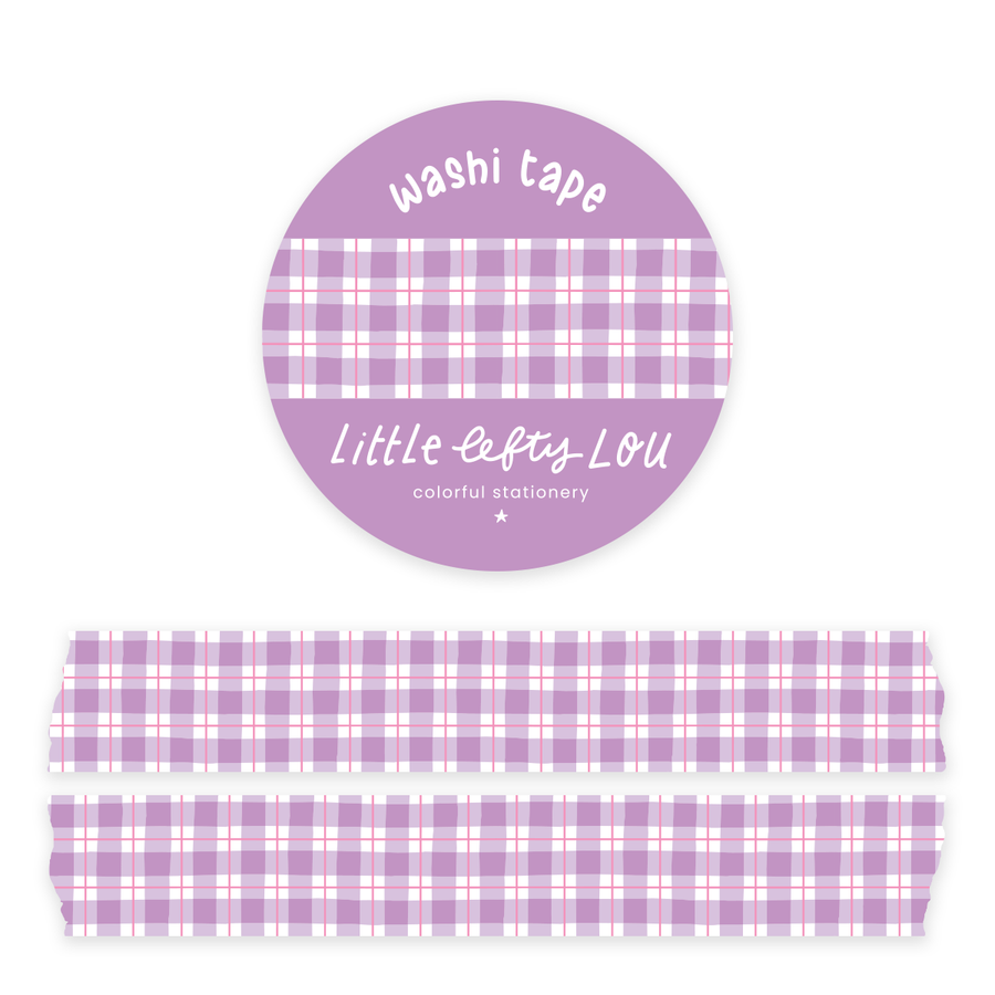 Lilac Gingham Washi Tape