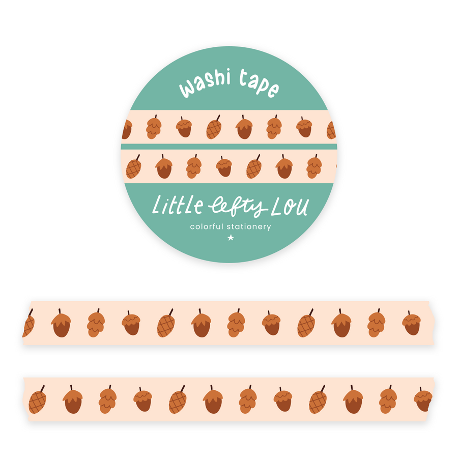 Smalle Acorns Washi Tape - Little Lefty Lou