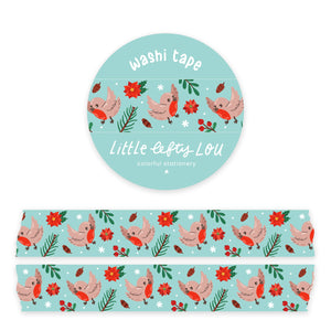 Snowy Robins Washi Tape - Little Lefty Lou