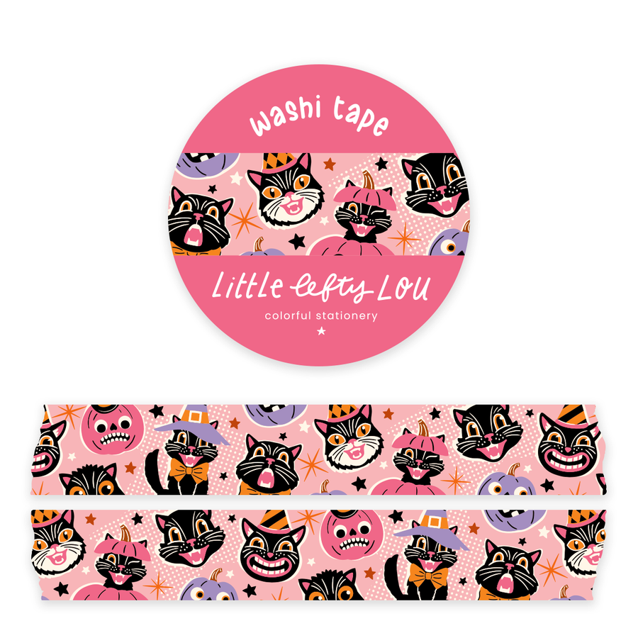 Vintage Halloween Washi Tape Pink