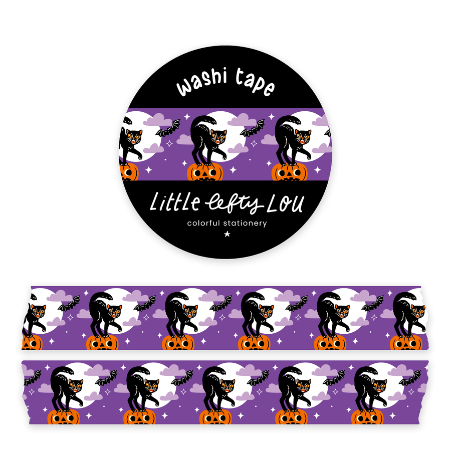 Vintage Scaredy Cat Washi Tape