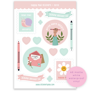 A6 Happy Mail Sticker Sheet (S010)
