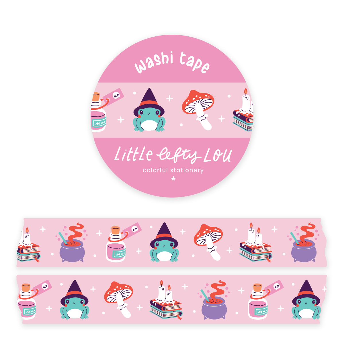 Witchy Frog Pastel Washi Tape - Little Lefty Lou