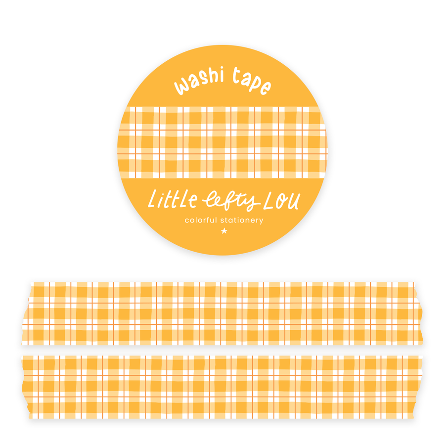 Yellow Gingham Washi Tape