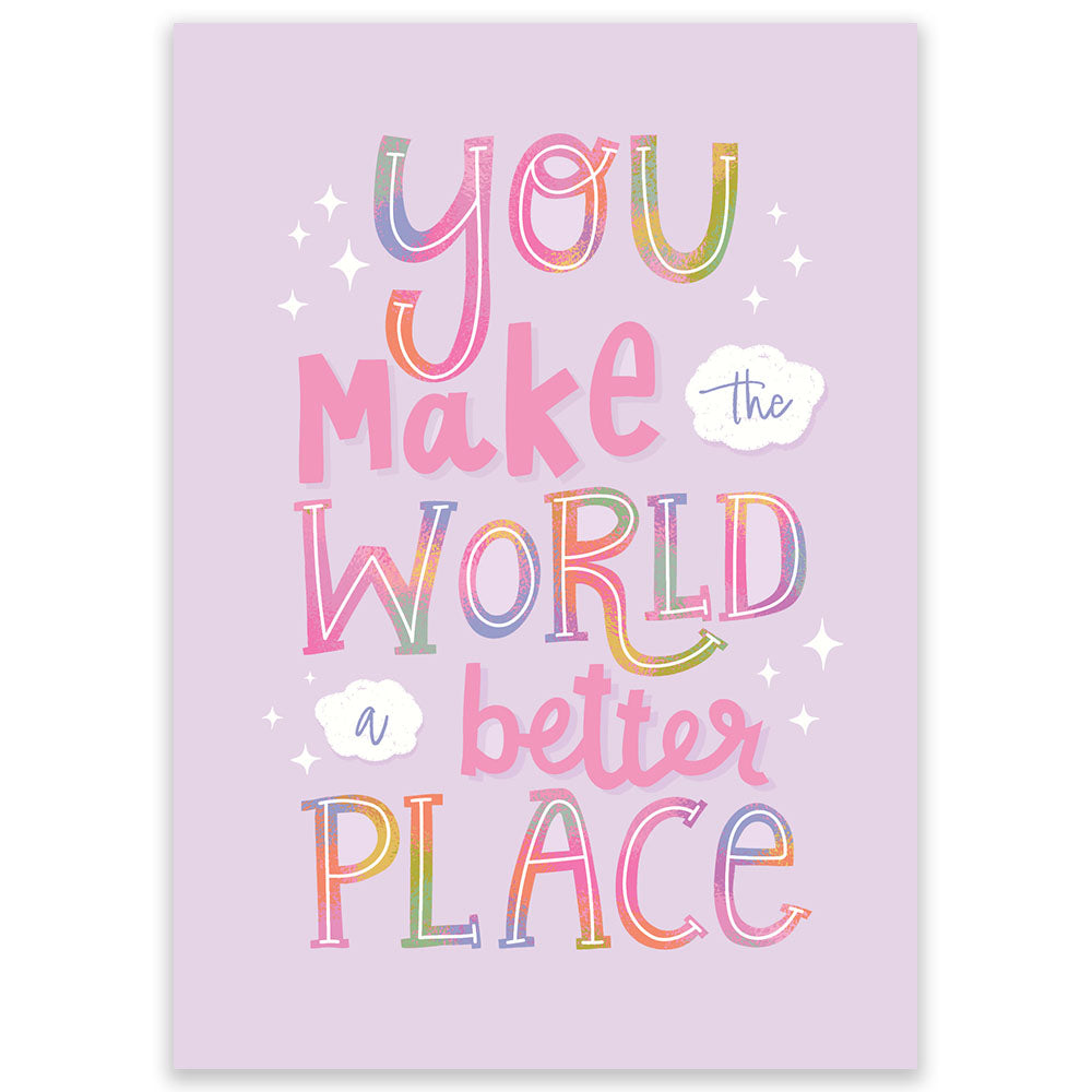 You Make The World A Better Place Postcard - Little Lefty Lou