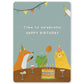 Animal Party Birthday Ansichtkaart