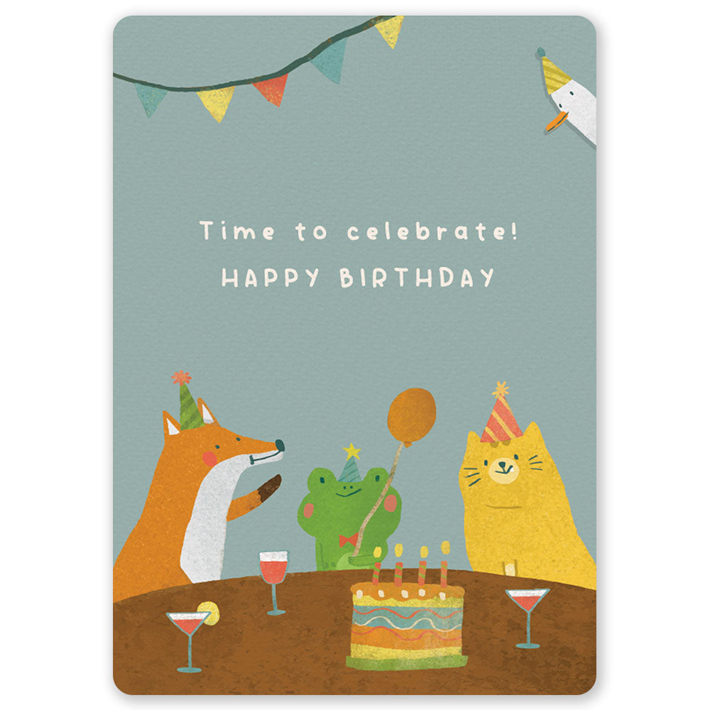 Animal Party Birthday Ansichtkaart