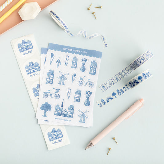 Delft Blue Stickers (S012)