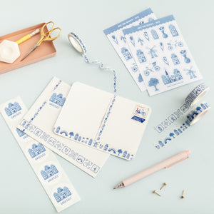 Delft Blue Tiles Washi Tape - Little Lefty Lou