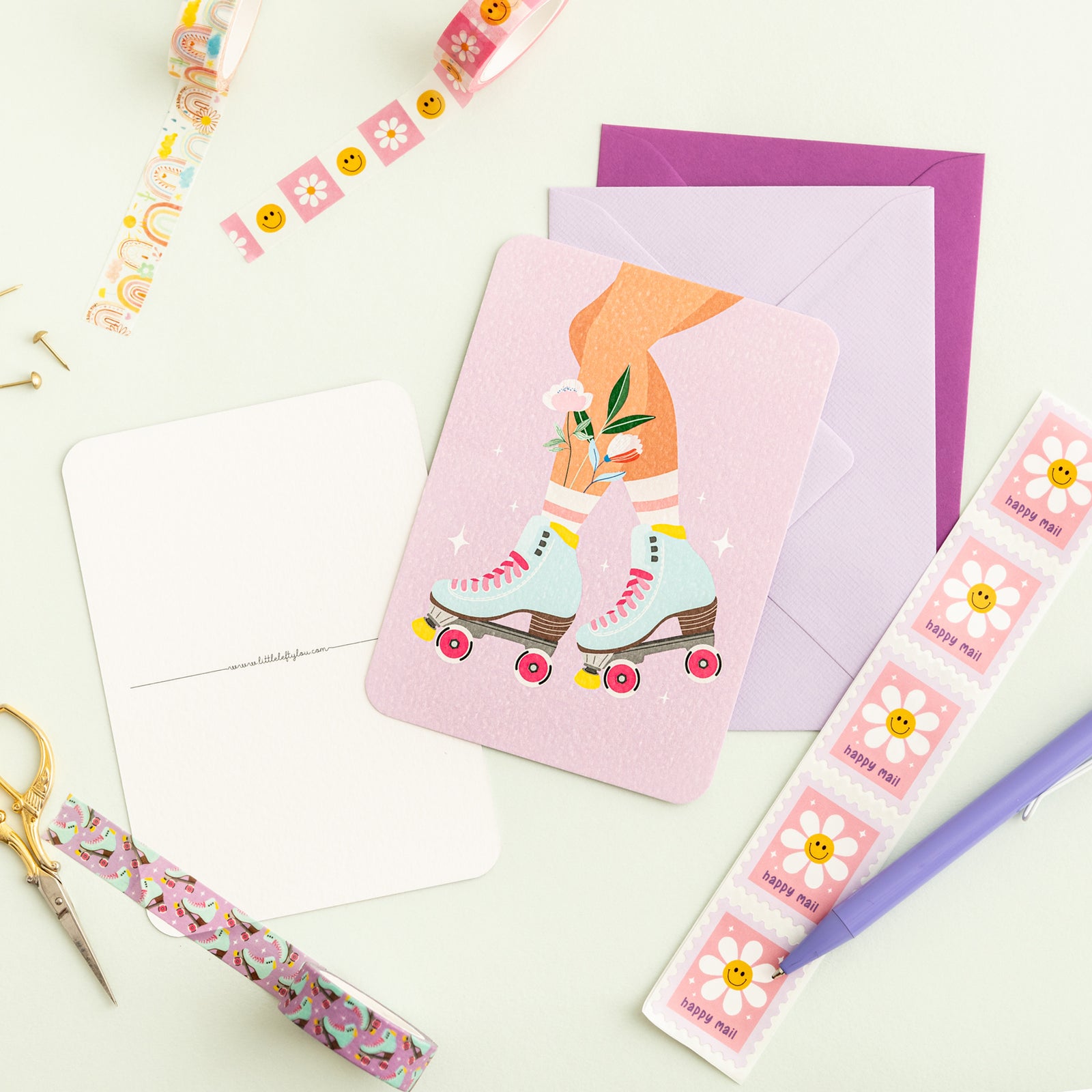 Rollerskates Washi Tape - Little Lefty Lou