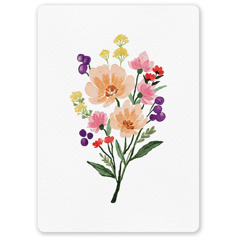 Flower Bouquet Pink/Purple Ansichtkaart