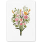 Flower Bouquet Pink/Green Ansichtkaart