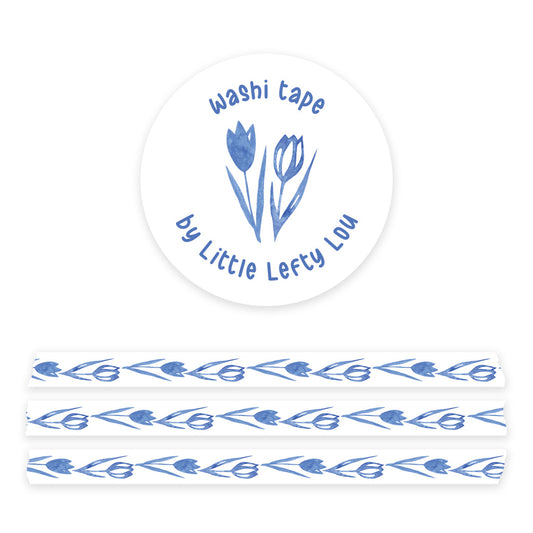 Smalle Delft Blue Tulips Washi Tape