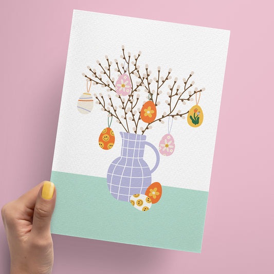 A4 Vase with Easter Buds Poster