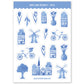 Delft Blue Stickers (S012)