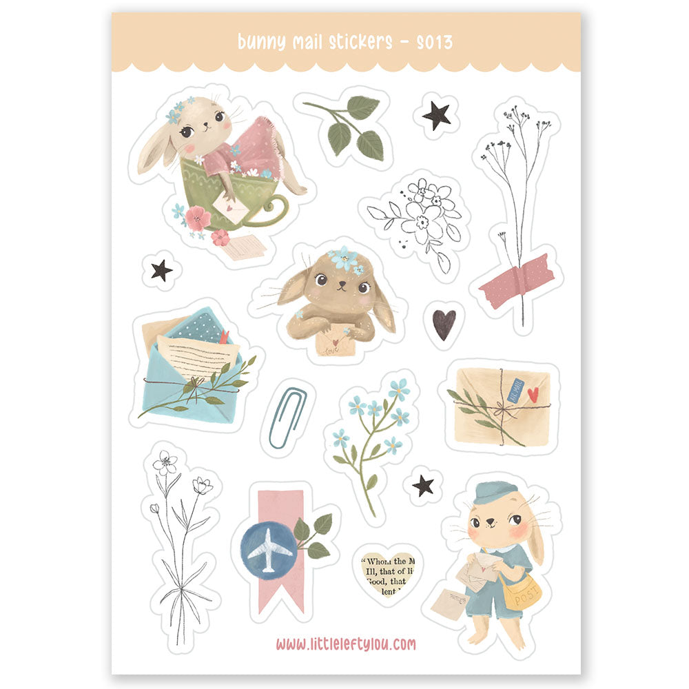 Bunny Mail Stickers (S013)