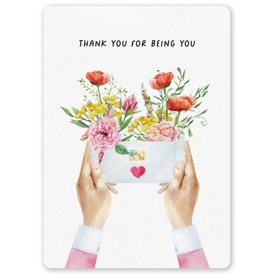 Thank You Flower Envelope Ansichtkaart