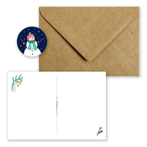 Christmas Ansichtkaarten Set - 10 kaarten + enveloppen - Little Lefty Lou